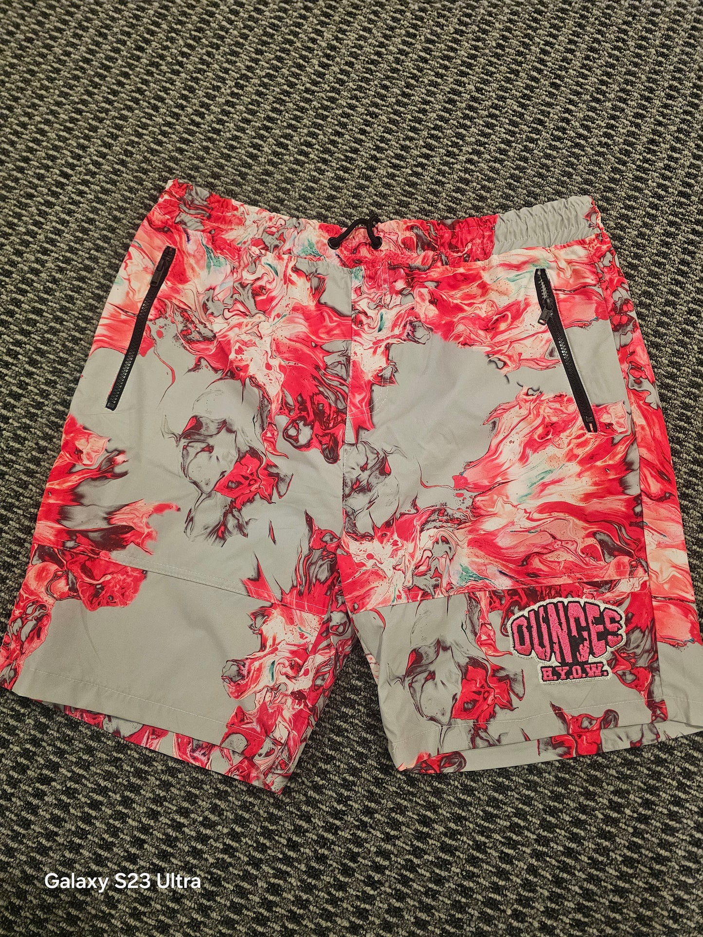 Pink paint shorts